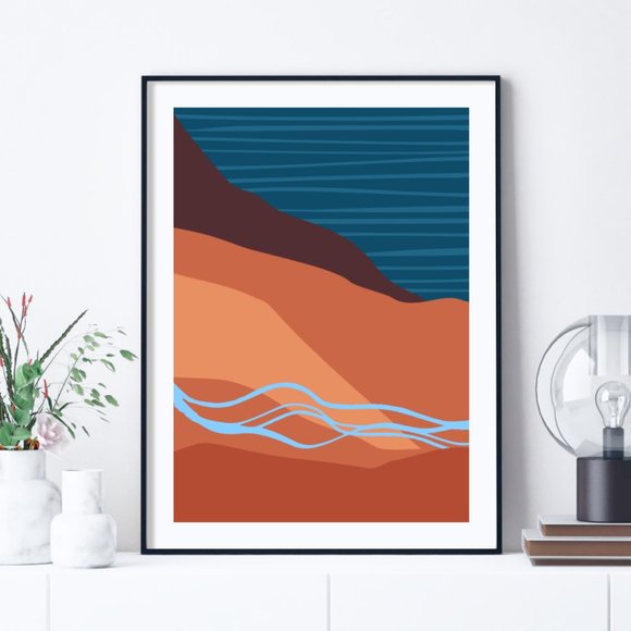 2/$35 Modern Minimalist Boho Lanscape Wall Art Print Home Decor [No Frame] - Picture 3 of 6